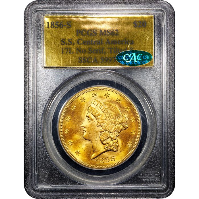 1856-S Liberty Gold Double Eagle ($20) S.S. Central America Obverse Image