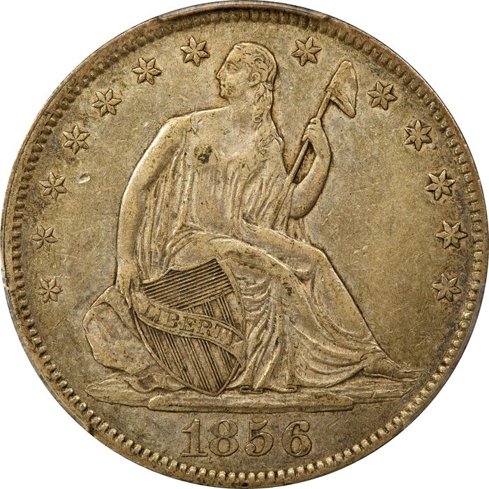 1856 Seated Liberty Half Dollar (50c) Photo 3