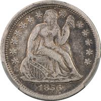 1856 Small Date Seated Liberty Dime (10c) Obverse Image