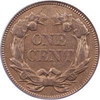 1857 Flying Eagle Cent (1c) OGH Reverse Image