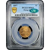1857 Flying Eagle Cent (1c) Obverse Slab Image