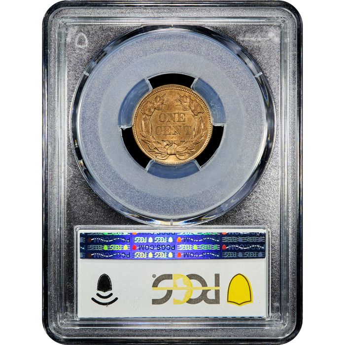 1857 Flying Eagle Cent (1c) Reverse Slab Image