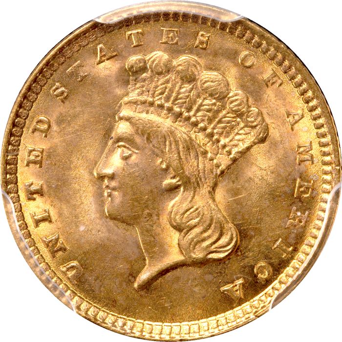 1857 Gold Dollar ($1) Obverse Image
