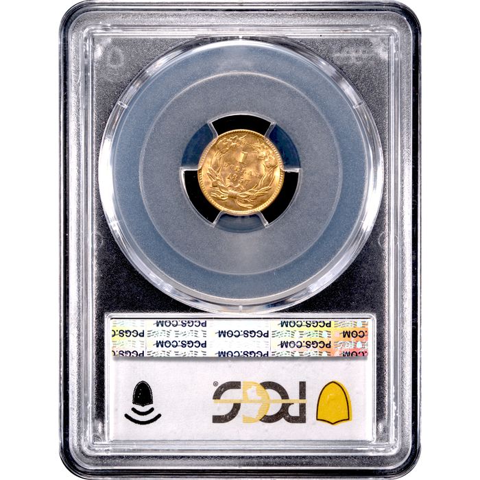 1857 Gold Dollar ($1) Reverse Slab Image
