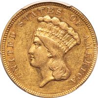 1857 Gold Three Dollar ($3) Photo 3