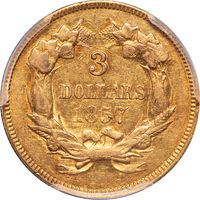 1857 Gold Three Dollar ($3) Photo 4