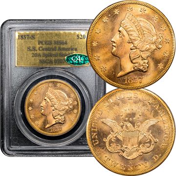1857-S Liberty Gold Double Eagle ($20) S.S. Central America Composite Image