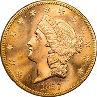 1857-S Liberty Gold Double Eagle ($20) S.S. Central America Obverse Image