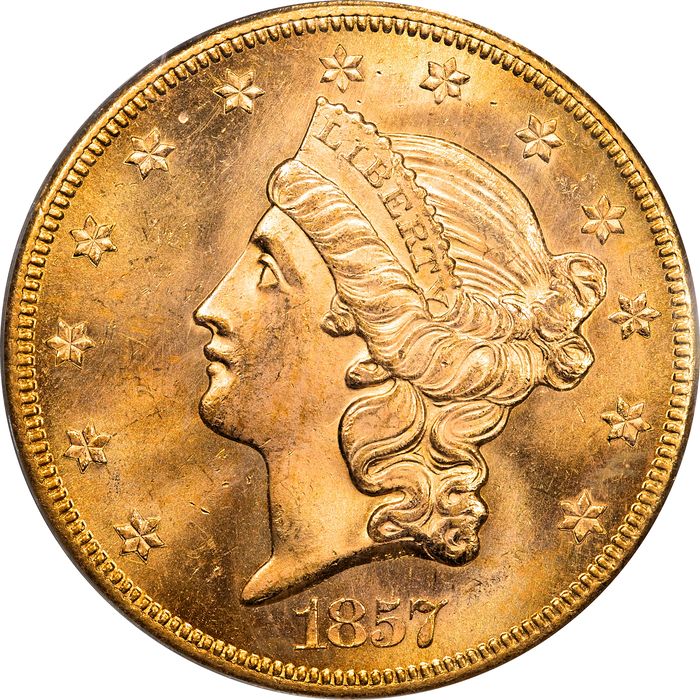 1857-S Liberty Gold Double Eagle ($20) S.S. Central America Obverse Image