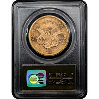 1857-S Liberty Gold Double Eagle ($20) S.S. Central America Reverse Slab Image