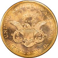 1857-S Liberty Gold Double Eagle ($20) S.S. Central America Reverse Image