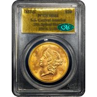 1857-S Liberty Gold Double Eagle ($20) S.S. Central America Obverse Slab Image