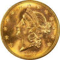 1857-S Liberty Gold Double Eagle ($20) S.S. Central America Obverse Image