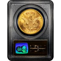 1857-S Liberty Gold Double Eagle ($20) S.S. Central America Reverse Slab Image