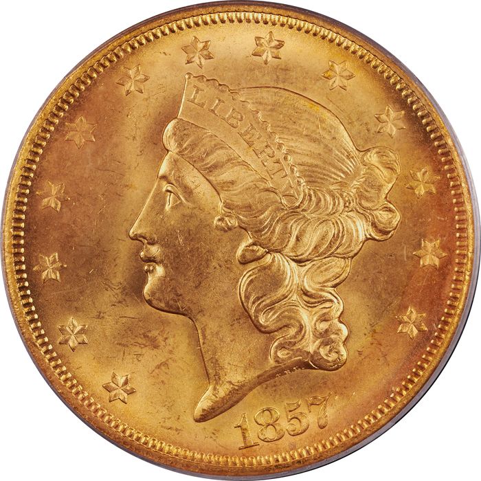 1857-S Liberty Gold Double Eagle ($20) S.S. Central America Obverse Image