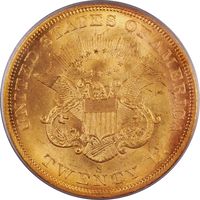 1857-S Liberty Gold Double Eagle ($20) S.S. Central America Reverse Image