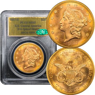 1857-S S.S. Central America Liberty Gold Double Eagle ($20) Composite Image