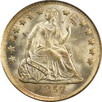 1857 Seated Liberty Half Dime (H10C) Photo 3