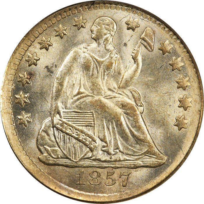 1857 Seated Liberty Half Dime (H10C) Photo 3