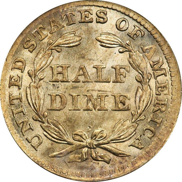 1857 Seated Liberty Half Dime (H10C) Photo 4