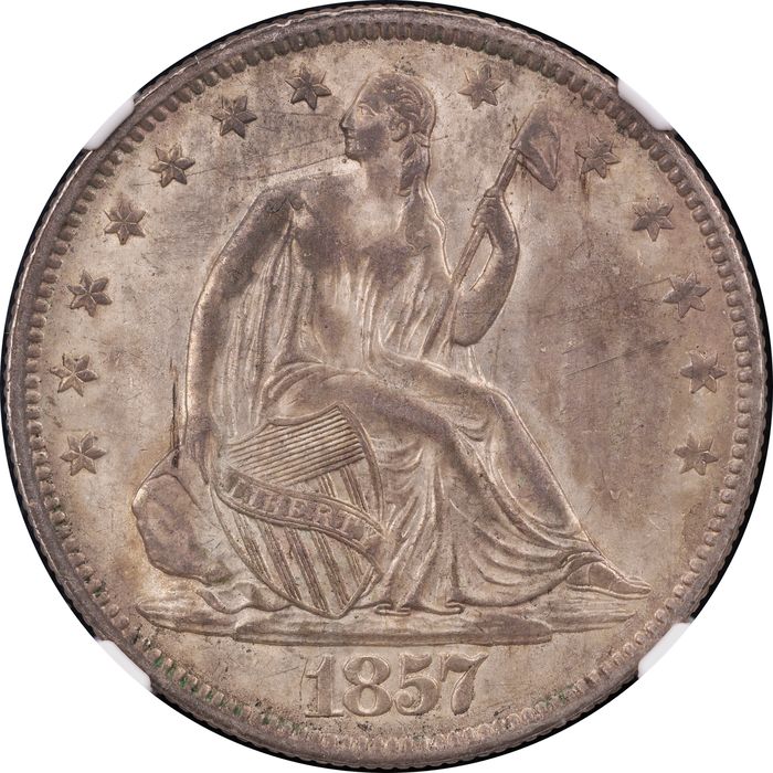 1857 Seated Liberty Half Dollar (50c) Obverse Image