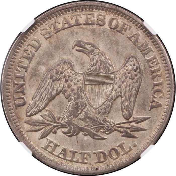 1857 Seated Liberty Half Dollar (50c) Reverse Image