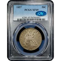 1857 Seated Liberty Half Dollar (50c) Obverse Image