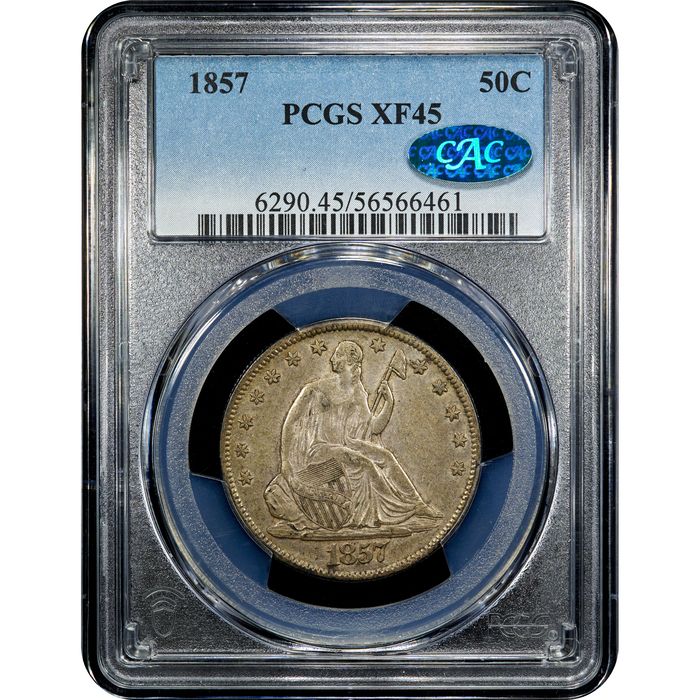 1857 Seated Liberty Half Dollar (50c) Obverse Image