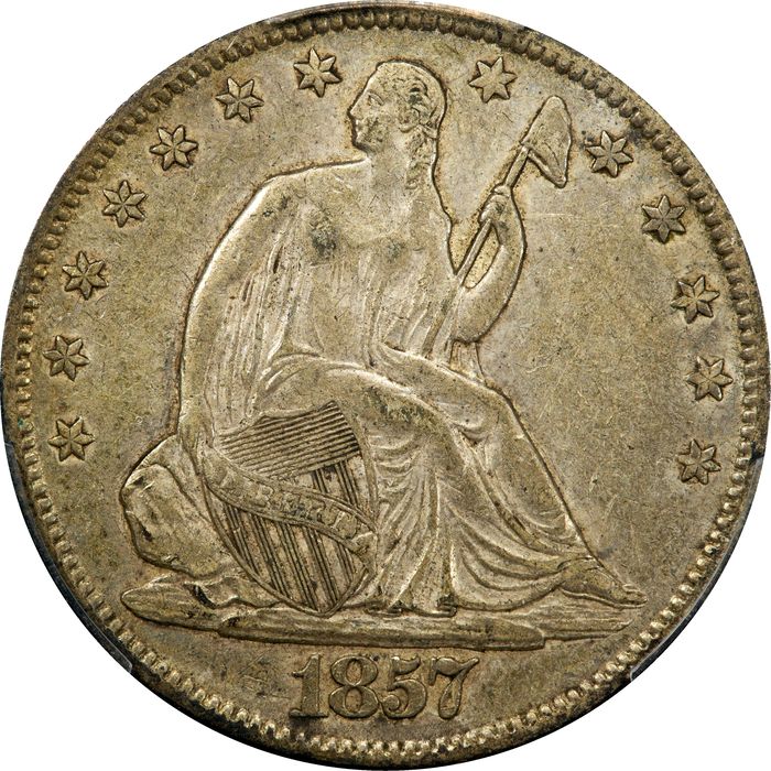 1857 Seated Liberty Half Dollar (50c) Photo 3