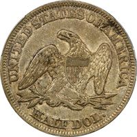 1857 Seated Liberty Half Dollar (50c) Photo 4