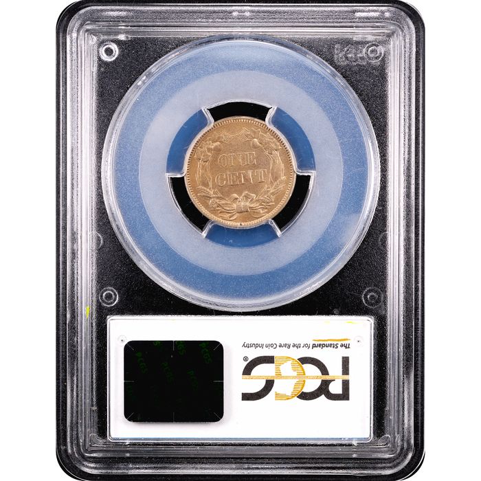 1858 Flying Eagle Cent (1c) Large Letters Reverse Slab Image