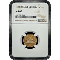 1858 Flying Eagle Cent (1c) Small Letters Obverse Image