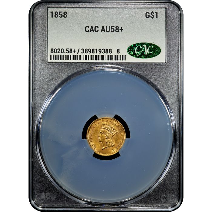 1858 Gold Dollar (G$1) Obverse Image