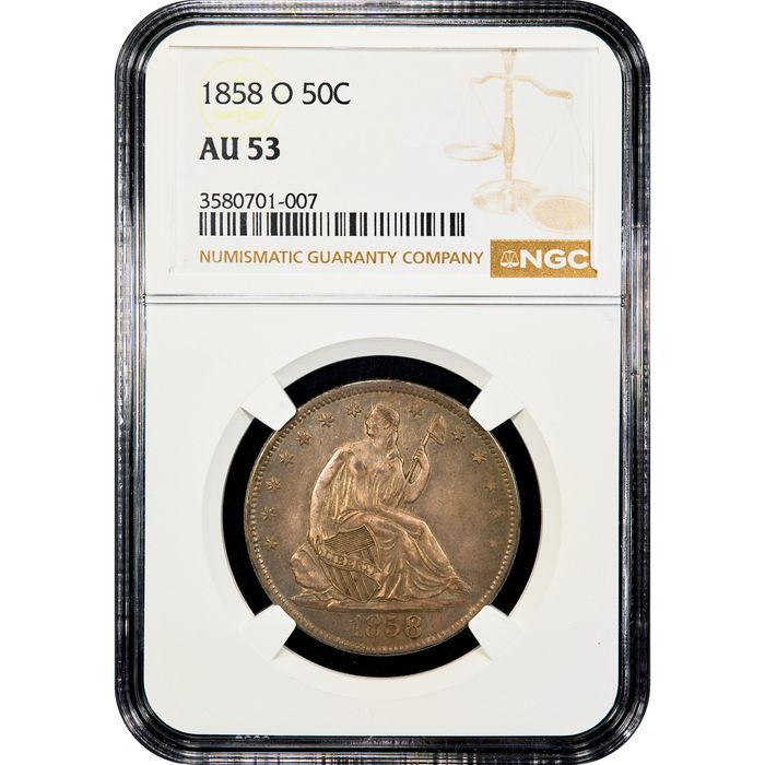 1858-O Seated Liberty Half Dollar (50c) Obverse Image