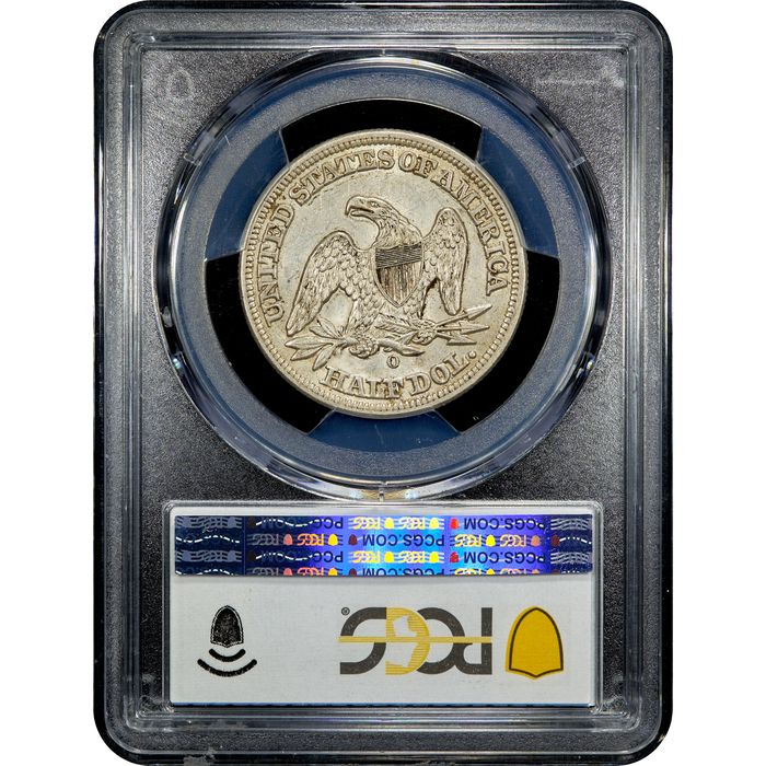 1858-O Seated Liberty Half Dollar (50c) Reverse Slab Image