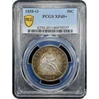 1858-O Seated Liberty Half Dollar (50c) Obverse Image