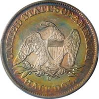 1858-O Seated Liberty Half Dollar (50c) Photo 4