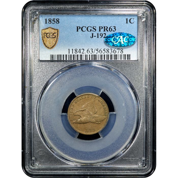 1858 Pattern Cent (1c) J-192 Obverse Image