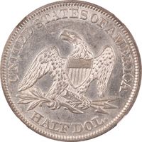 1858 Seated Liberty Half Dollar (50c) Reverse Image