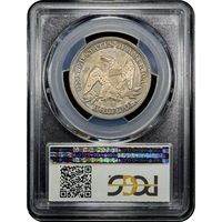 1858 Seated Liberty Half Dollar (50c) Reverse Slab Image
