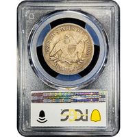 1858 Seated Liberty Half Dollar (50c) Reverse Slab Image