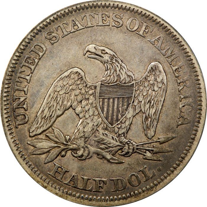 1858 Seated Liberty Half Dollar (50c) Reverse Image