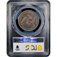 1858 Seated Liberty Half Dollar (50c) Reverse Slab Image