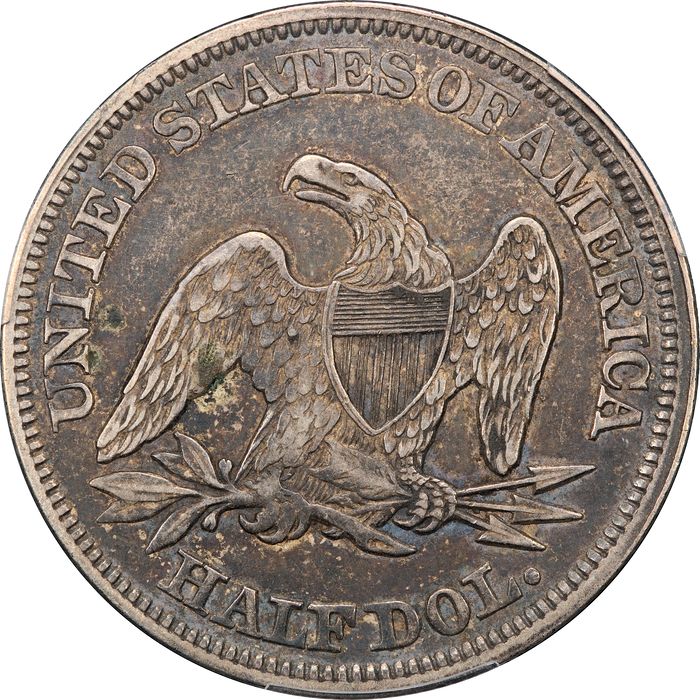 1858 Seated Liberty Half Dollar (50c) Reverse Image