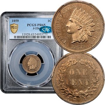 1859 J-226 Pattern Cent (1c) Laidacker Collection Composite Image