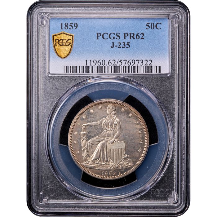 1859 Pattern Seated Half Dollar (50c) J-235 Obverse Image