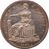 1859 Pattern Seated Half Dollar (50c) J-235 Photo 3