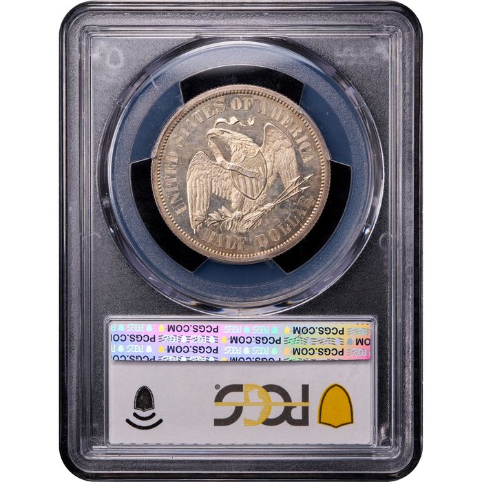 1859 Pattern Seated Half Dollar (50c) J-235 Reverse Image