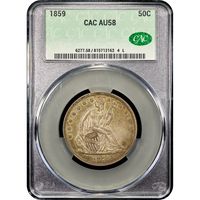 1859 Seated Liberty Half Dollar (50c) Obverse Image