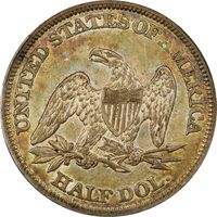 1859 Seated Liberty Half Dollar (50c) Photo 4
